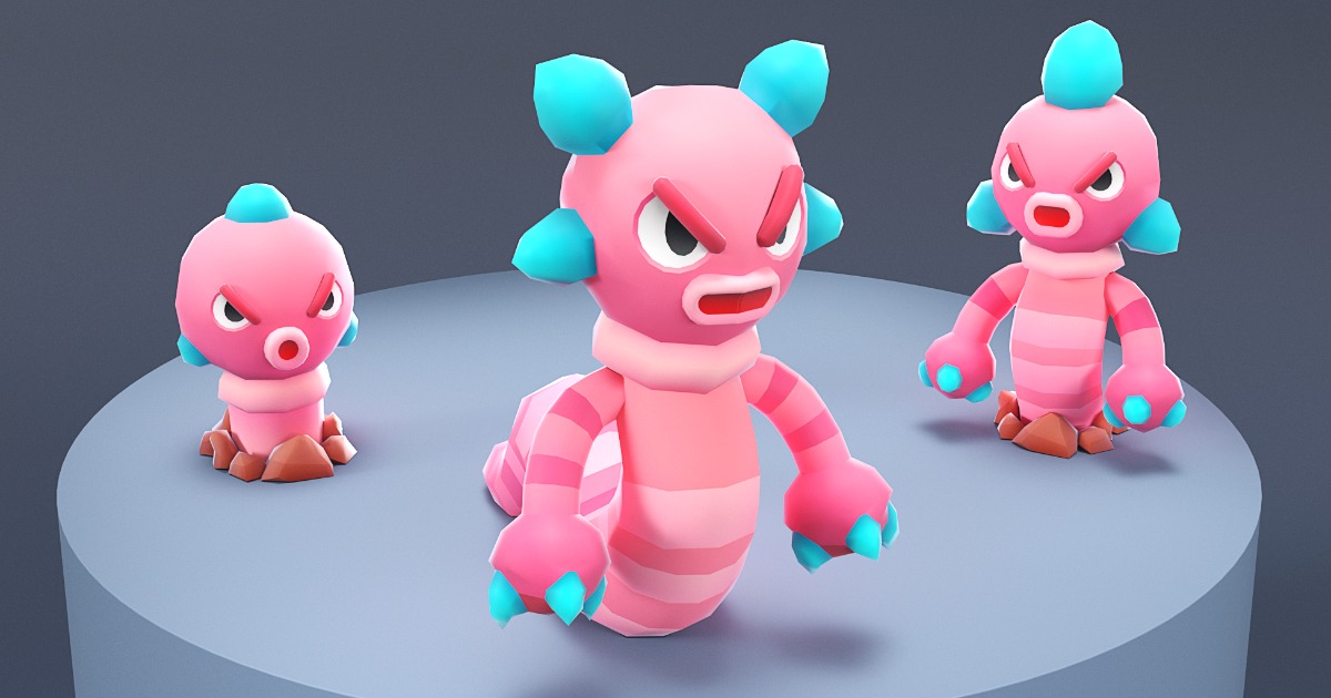 Cartoon Characters - Worms Warriors | 3D Creatures | Unity Asset Store