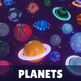 Planets - Low Poly 3D Models Pack