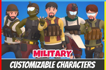 Customizable 3D Military Characters Vol 2