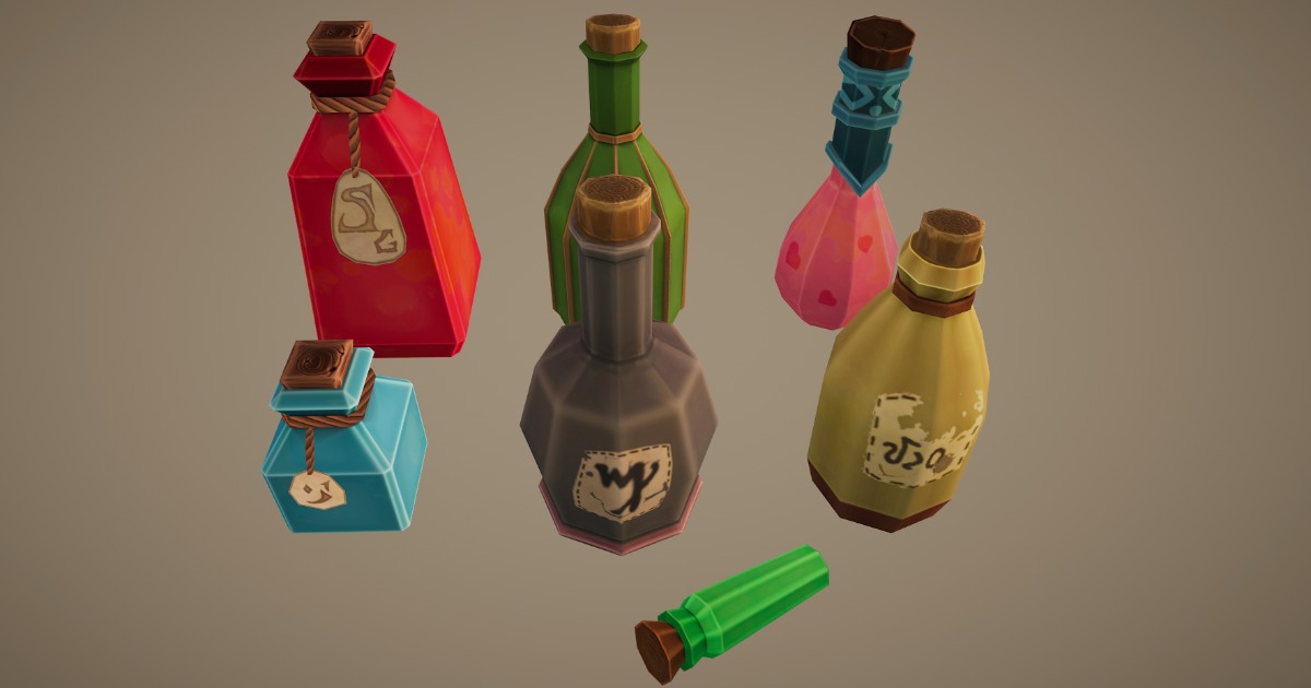 Stylized Props - Potions | 3D 小道具 | Unity Asset Store