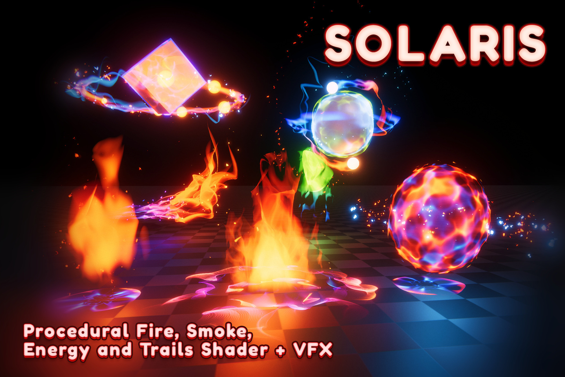 Solaris (Procedural Fire, Smoke, Energy and Trails Shader + VFX) | 火焰与 ...