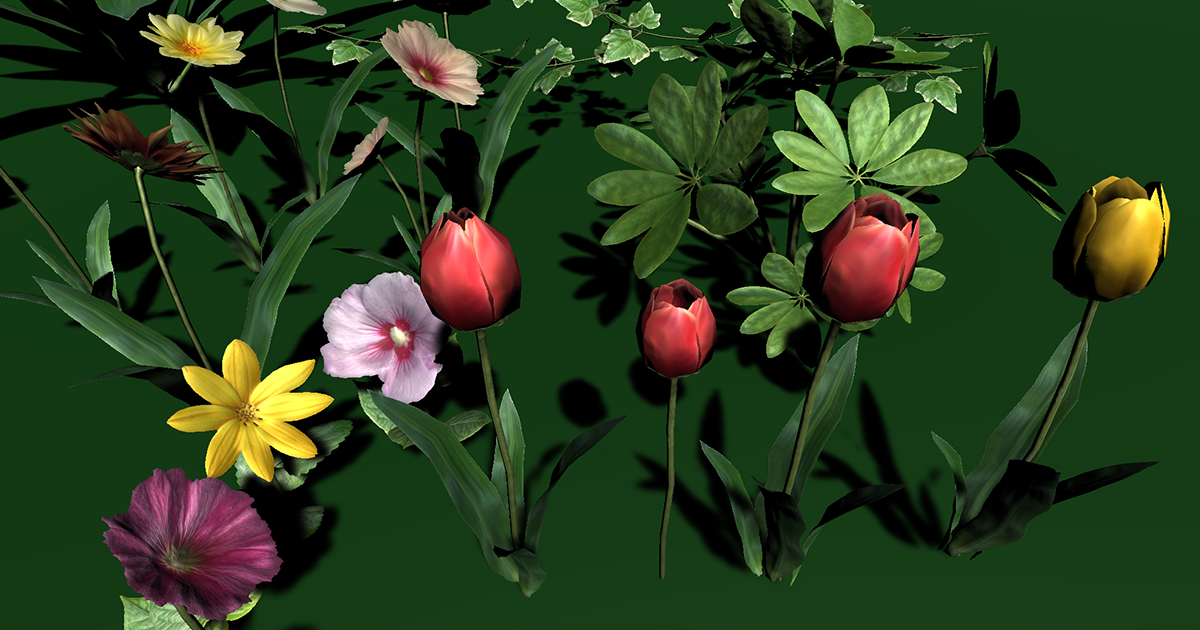 Flowers Texture Unity 3D Flowers Plants Vol 1 | 3D Vegetation | Unity Asset Store