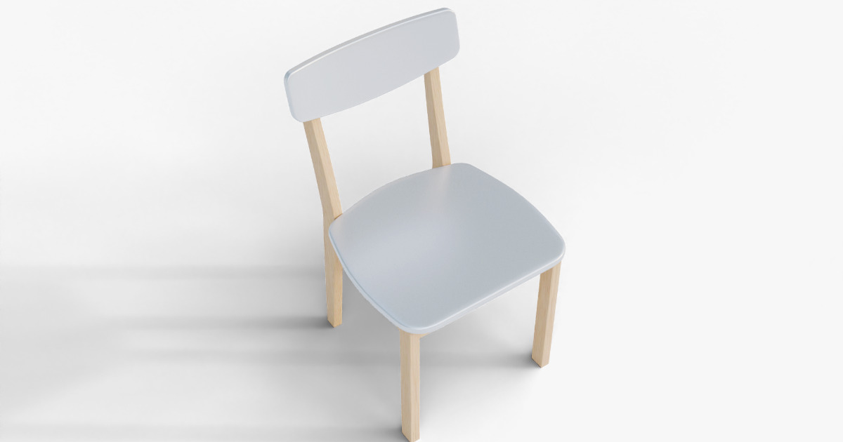Stylish Lightwood Chair with Soft Seat | 3D Furniture | Unity Asset Store