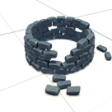 Stylised Rocks and Ruins