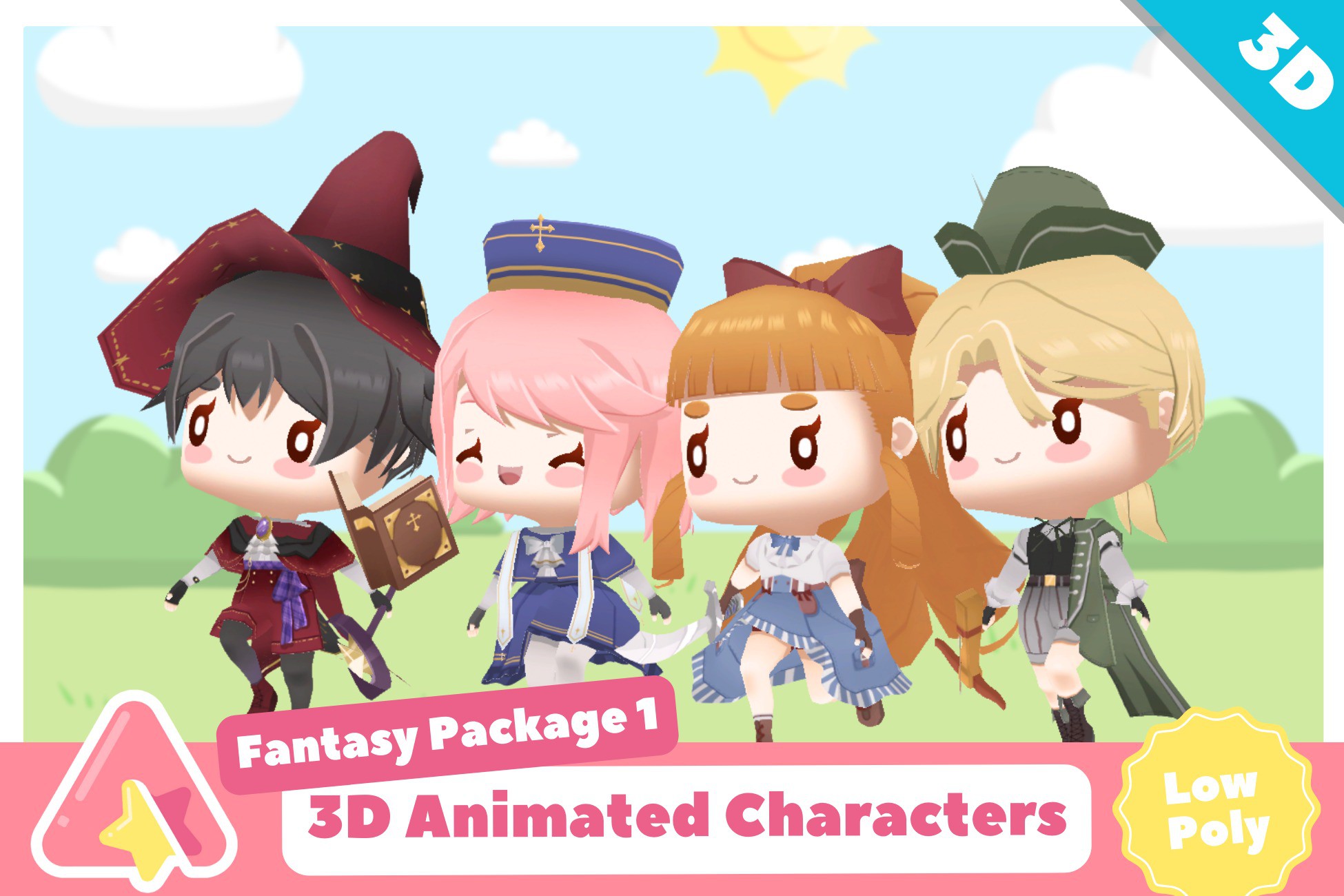 3D Chibi Fantasy Character Pack 1 | 3D Humanoids | Unity Asset Store