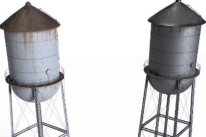 Metal water towers