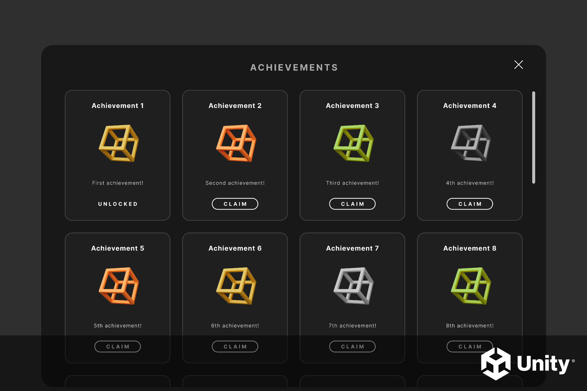 Unity Building Block - Achievements | Tutorial Projects | Unity Asset Store