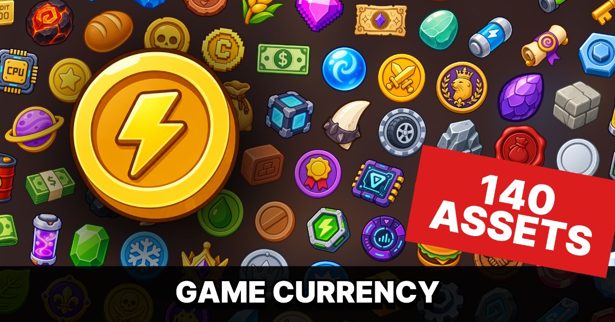 Game Currency Resources Materials Rewards Economy Icons Pack | 2D ...