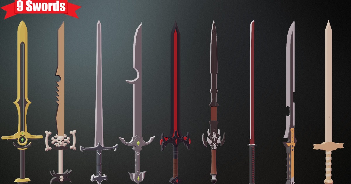 Unity Sword Low Poly Fantasy Sword Pack | 3D 武器 | Unity Asset Store