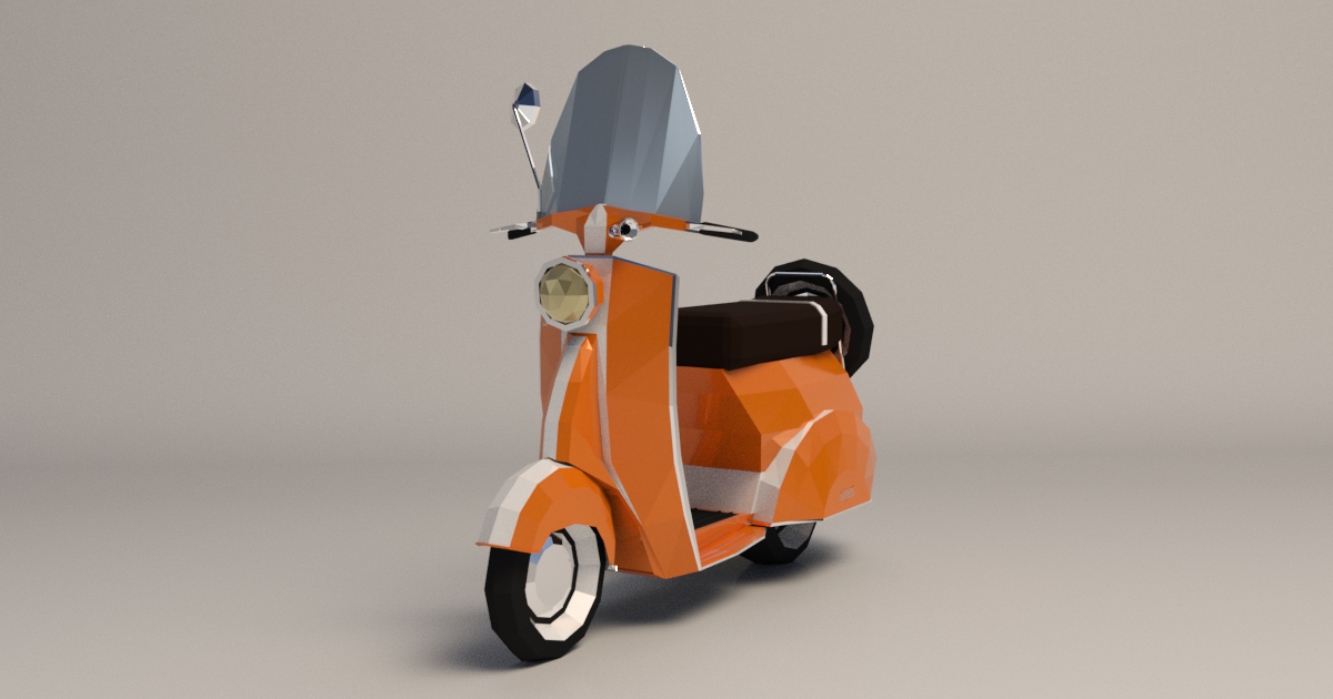 Low Poly Scooter 02 | 3D Land | Unity Asset Store