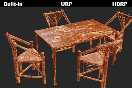 Artisan Style Rustic Wooden Table with Carved Chairs