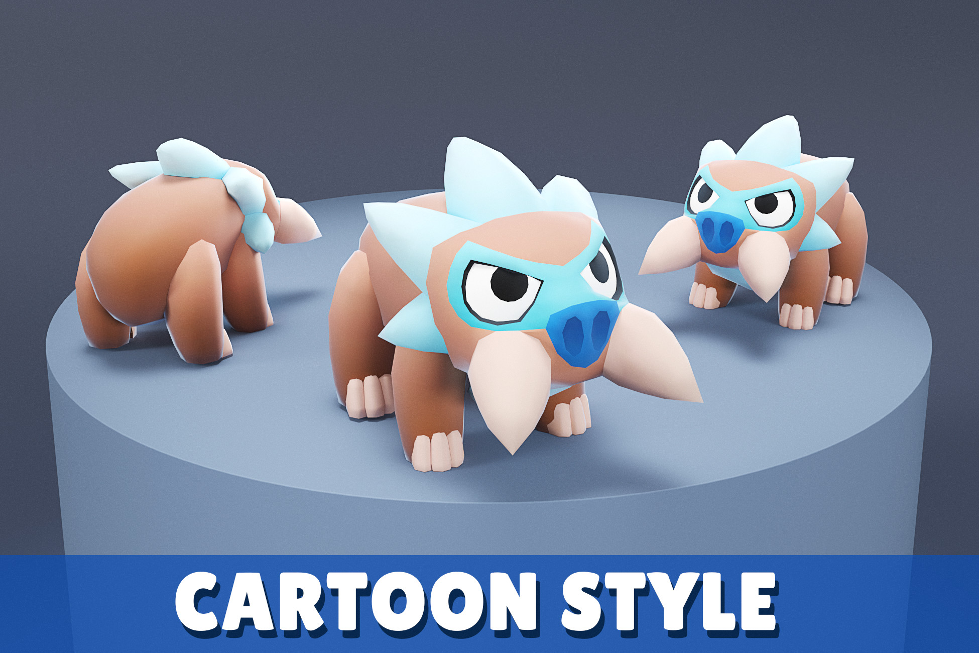 Cartoon Characters - Small Bison Warrior | 3D 생물 | Unity Asset Store