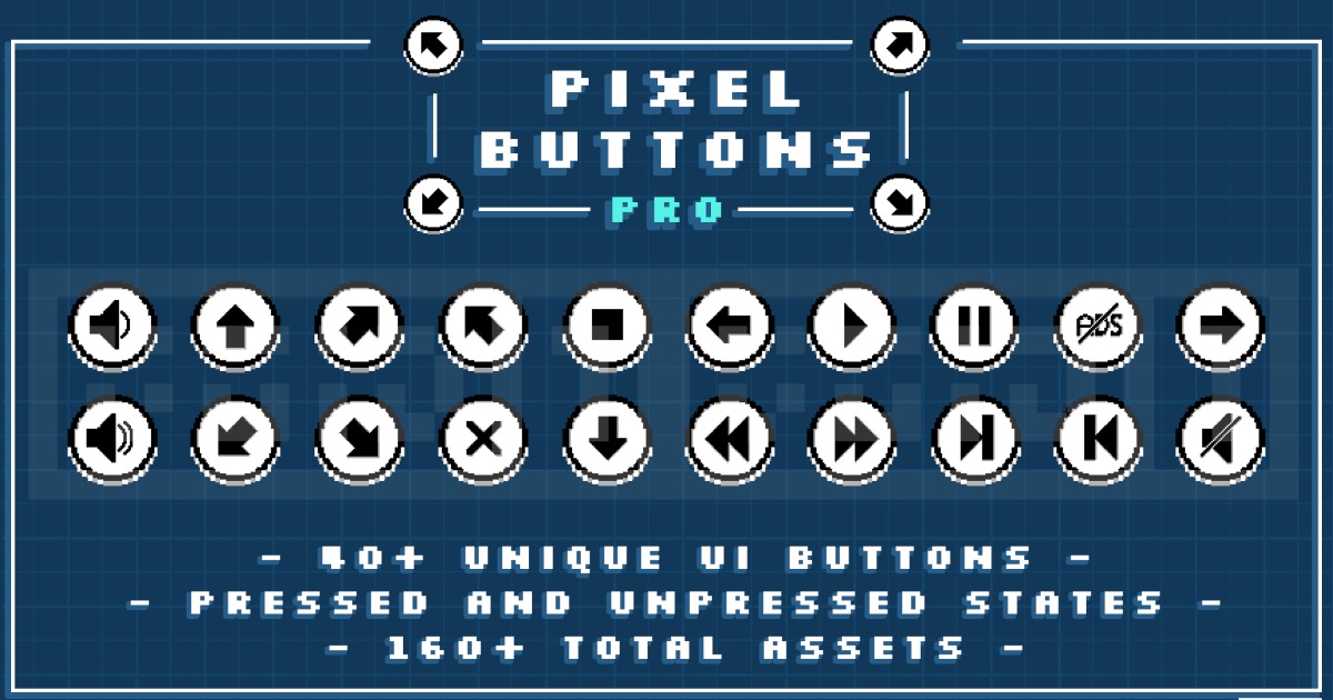 PIXEL BUTTONS PRO | 2D GUI | Unity Asset Store