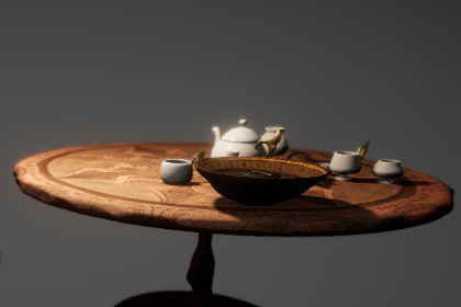Tea Set and Dessert Props 3D Pack