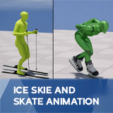 Ice Skie and Skate Animation