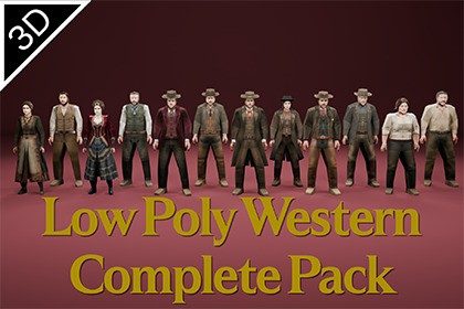 Low Poly Western Complete Pack
