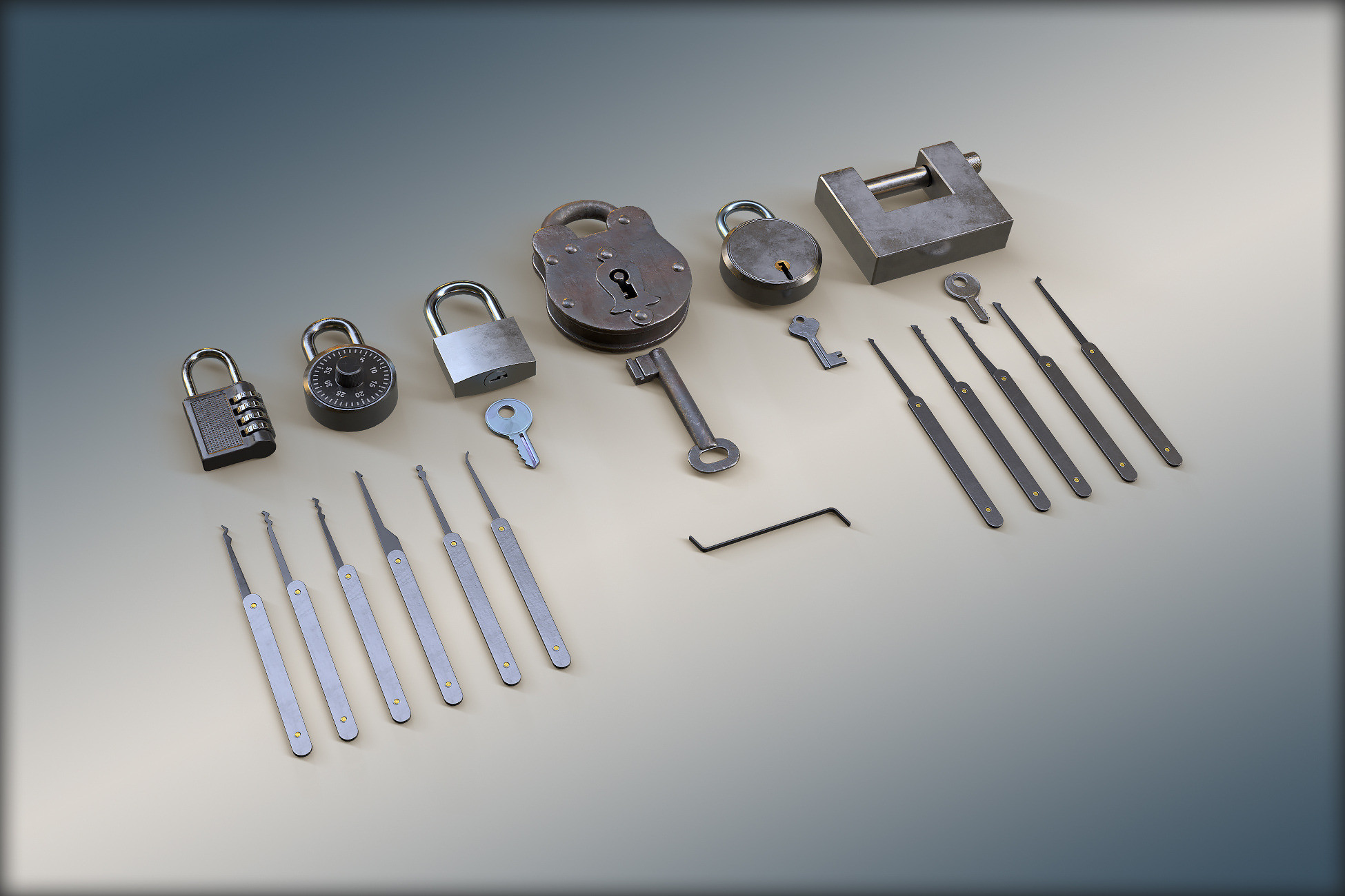 Lockpicking Gear Pack | 3D Tools | Unity Asset Store