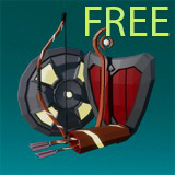 FREE Low Poly Style Weapons & Shields