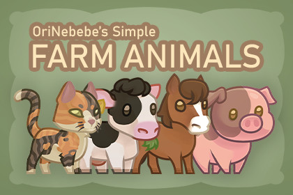 OriNebebe's Simple Farm Animals Sprite Pack
