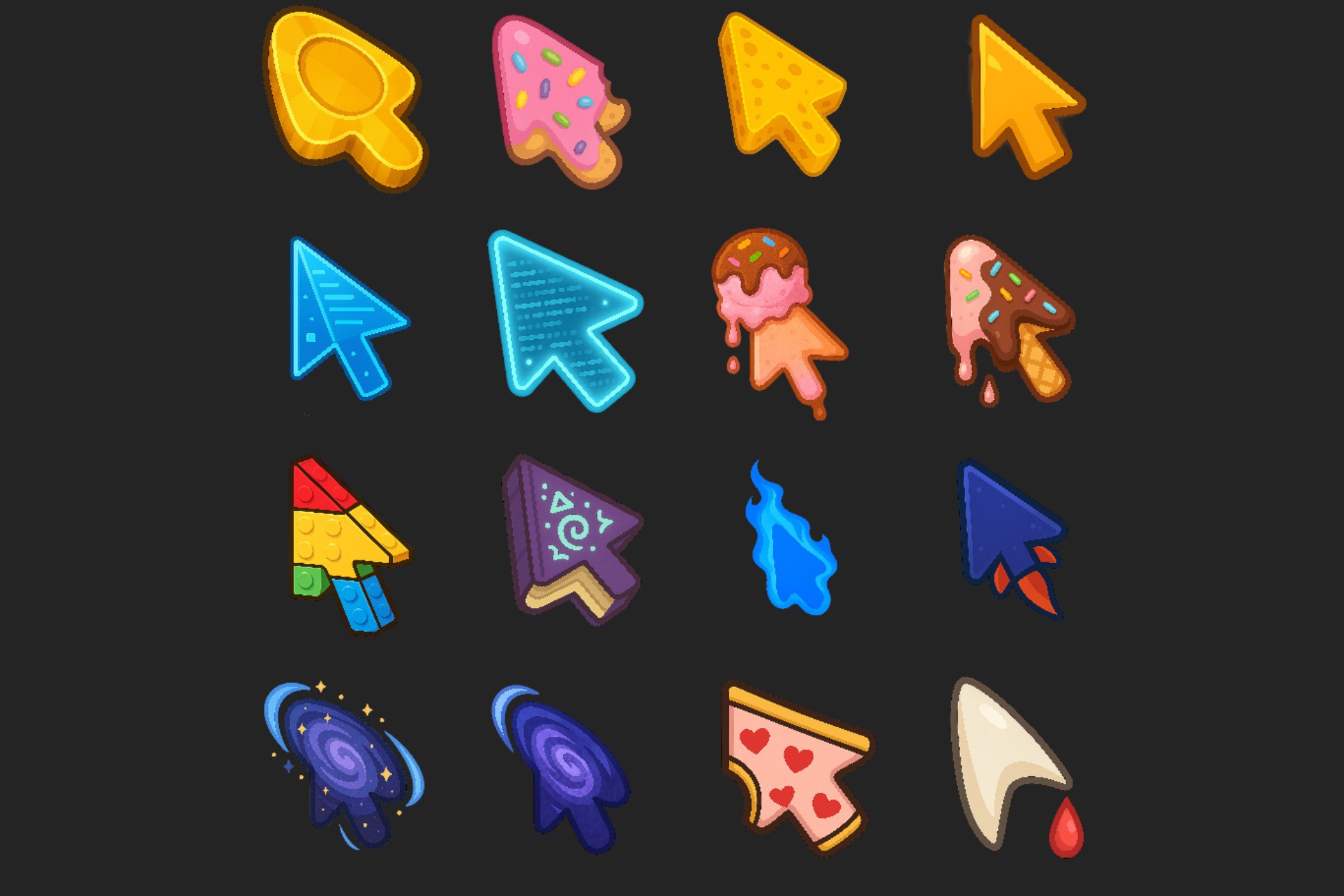 Stylized Cursors Complete Pack | 2D Icons | Unity Asset Store