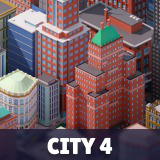 City 4 - Low Poly 3D Models Pack