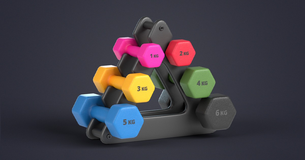 Fitness Dumbbells with Rack | 3D Props | Unity Asset Store