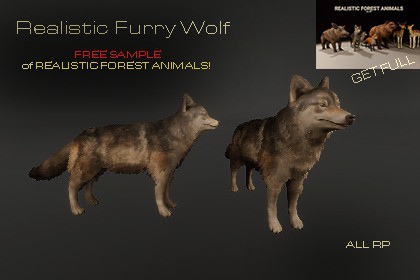 Realistic Furry Wolf