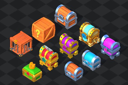 Stylized 3D Chests Pack – Animated Collection (10 Variants)