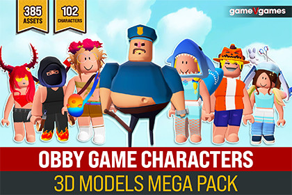 Obby Game Characters Mega Pack