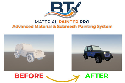 BT-Material/Submesh Painter Pro: Advanced Material & Submesh Painting System