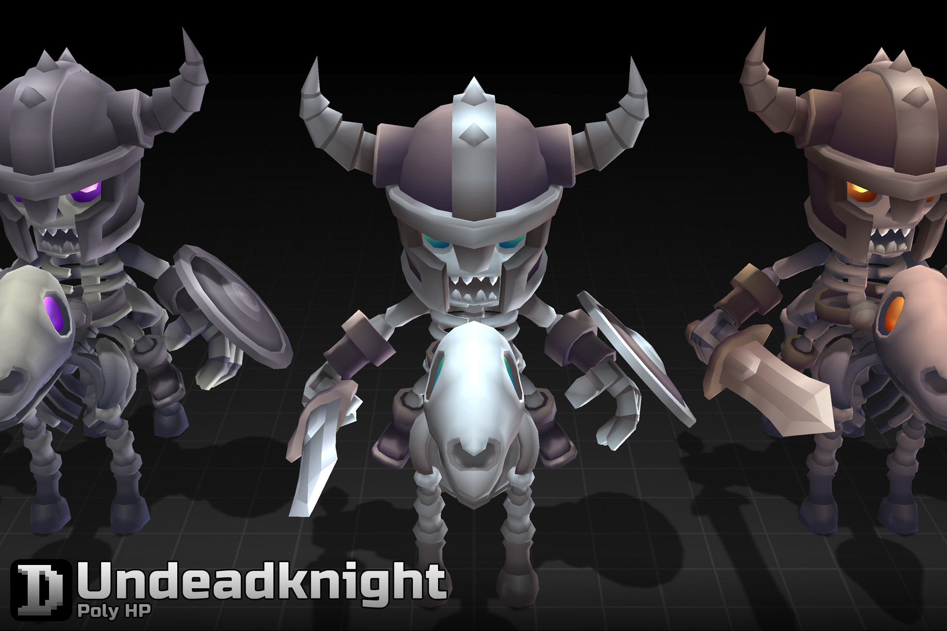 Poly HP - Undeadknight | 3D Creatures | Unity Asset Store