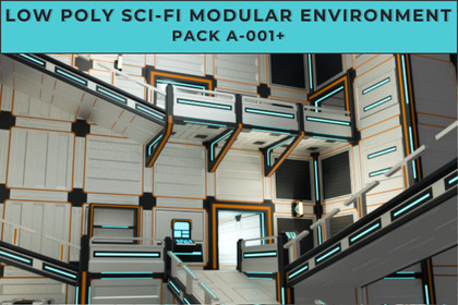Low Poly Sci-Fi Modular Environment Pack A-001+