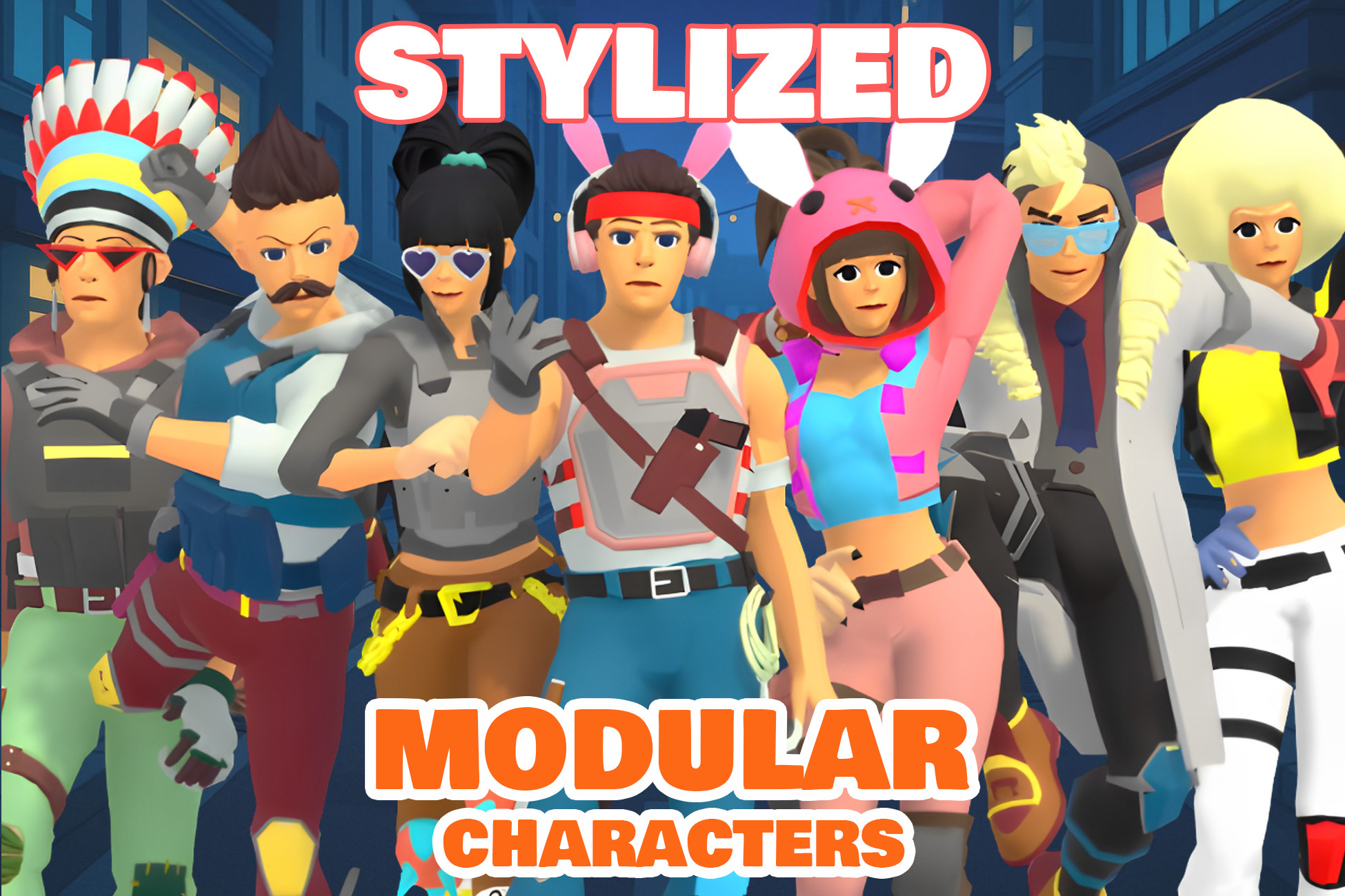 Stylized Modular Characters Vol 1 | 3D ヒューマノイド | Unity Asset Store