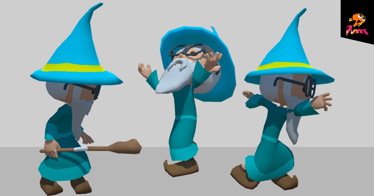 3D Character #016 - Wizard Man - Animated - Low Poly - FBX | 3D ...