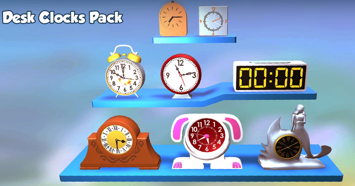 Desk Clocks Pack | 3D Props | Unity Asset Store