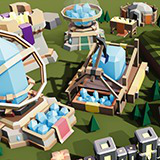 Tower Defense Mining & Walls Pack - Low Poly 3D Art