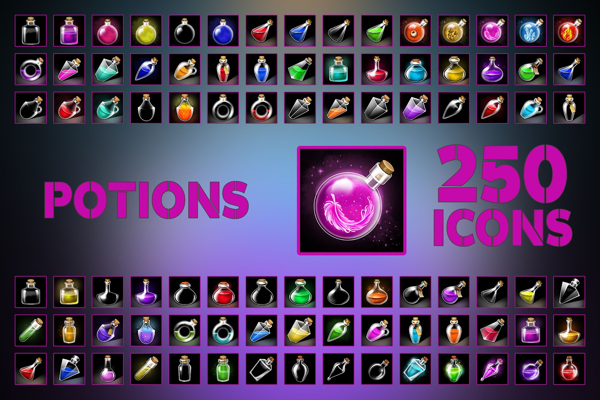Potion Gui Potions - Icons | 2D Icons | Unity Asset Store