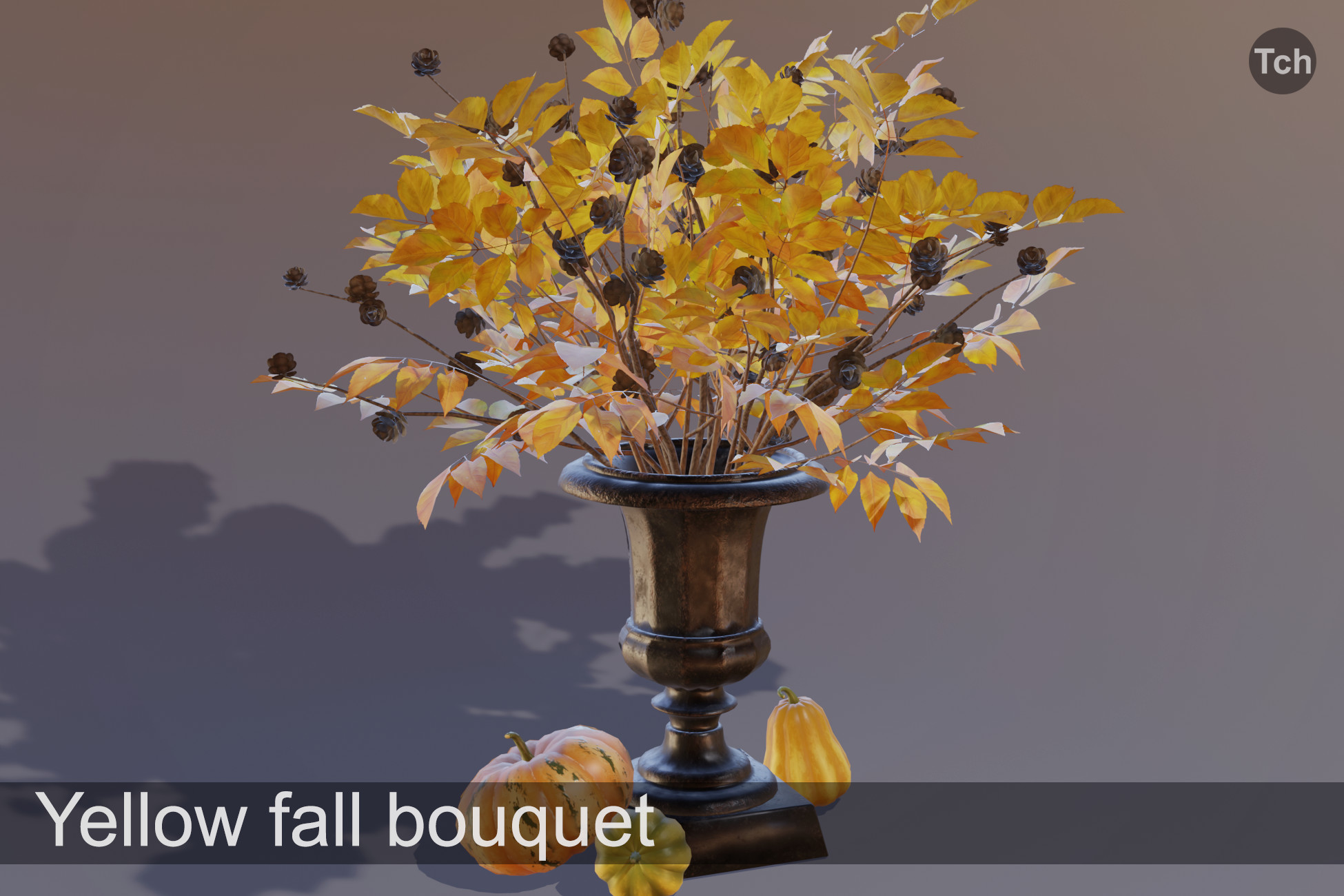 Unity Yellow Yellow fall bouquet (3D) | 3D Plants | Unity Asset Store