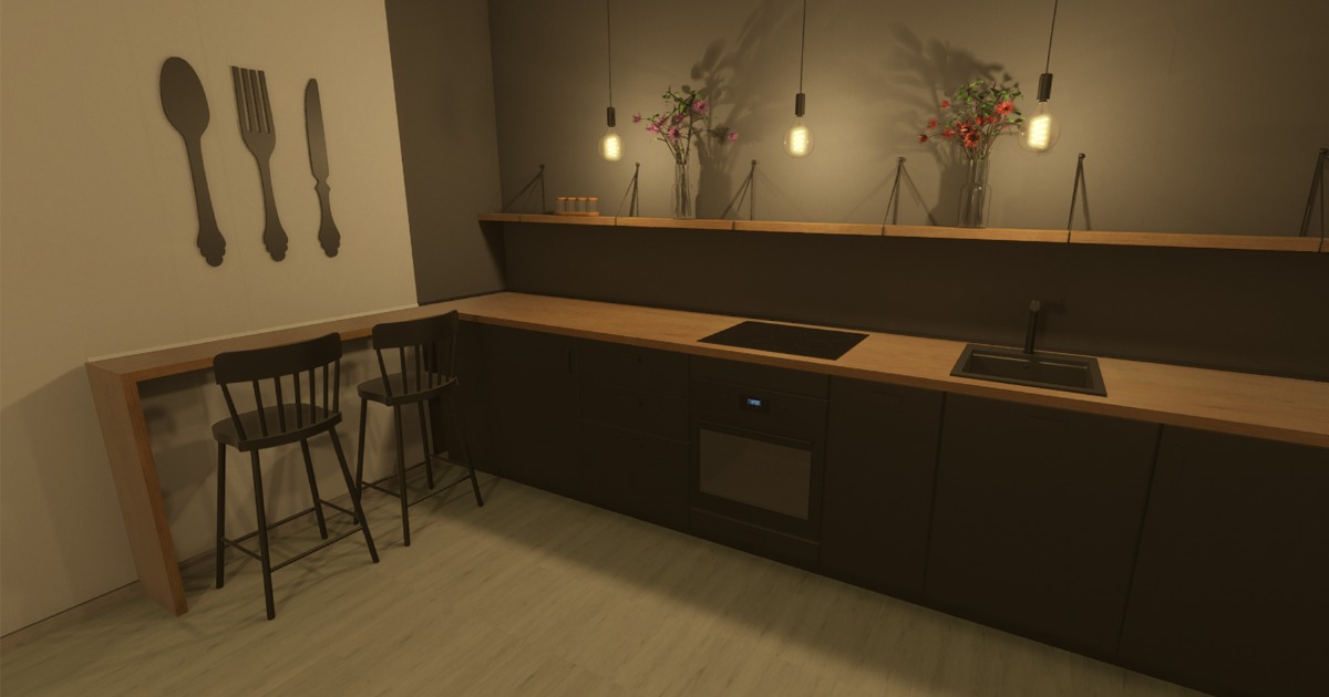Modern Kitchen - ArchViz HDRP | 3D Interior | Unity Asset Store