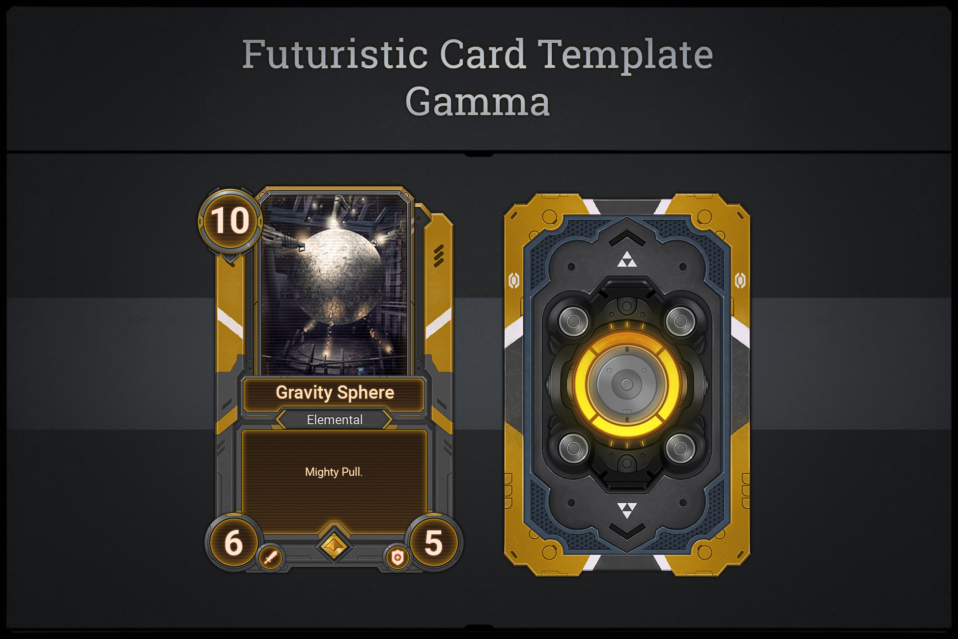 Unity Cards Models Futuristic Card Template - Gamma | 2D Icons | Unity Asset Store