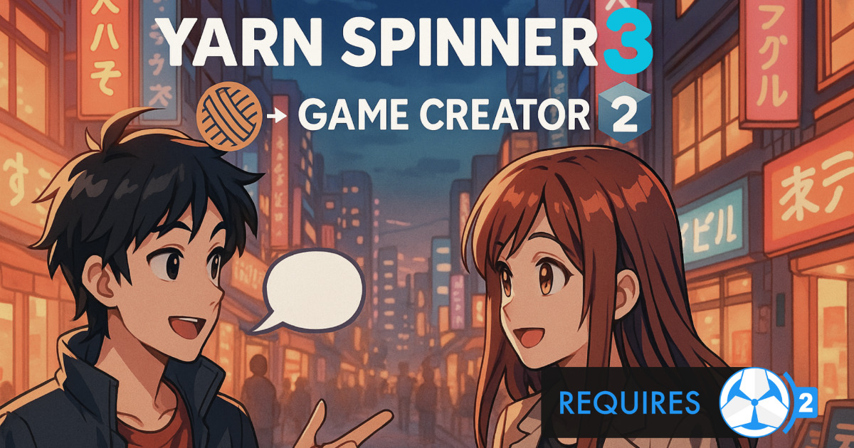 Yarn Spinner 3 Dialogue System for Game Creator 2 | Integration | Unity ...