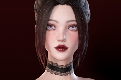 Vampire Girl 3D Character
