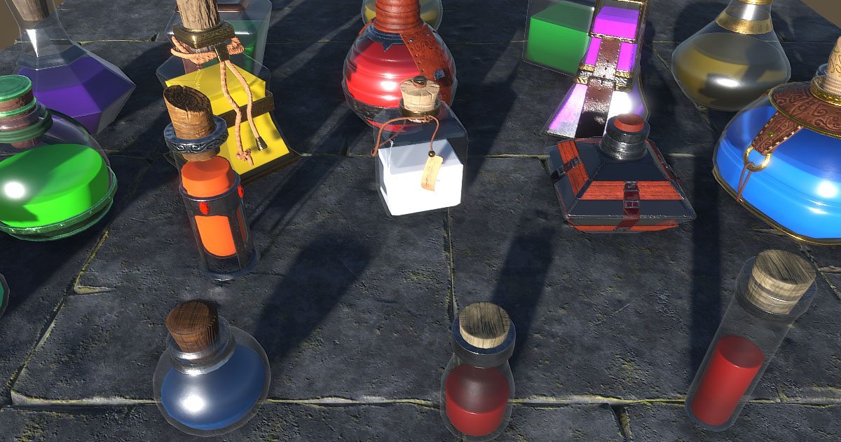 Potion pack | 3D Props | Unity Asset Store