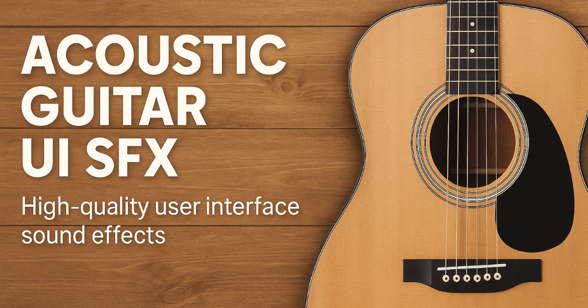 Acoustic Guitar UI SFX Simple Pack | Audio Sound FX | Unity Asset Store