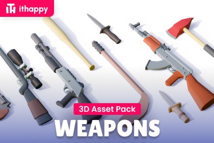 Weapons FREE - Low Poly 3D Models Pack