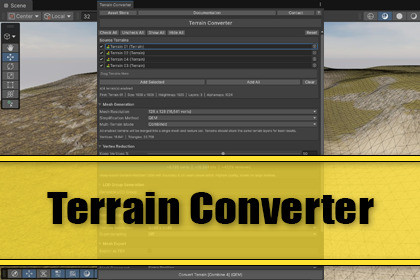 Terrain Converter - Terrain to Mesh for Unity 6, MicroVerse, Gaia Terrain