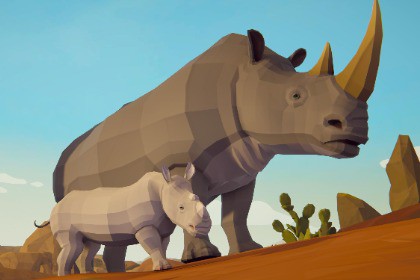 Poly Art: Rhino