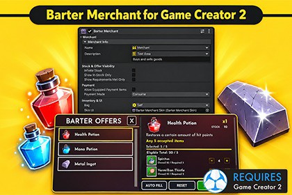 Barter Merchant for Game Creator 2