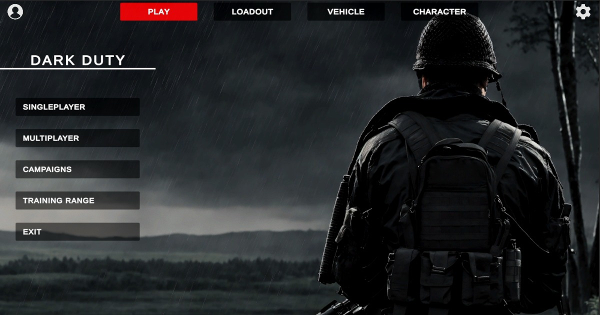 Main Menu - Dark Duty | GUI Tools | Unity Asset Store