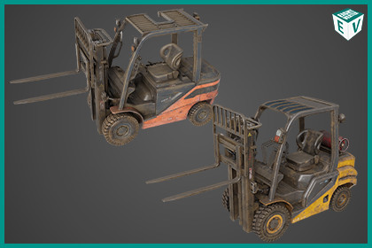 Dusty Forklift Trucks URP HDRP Textures
